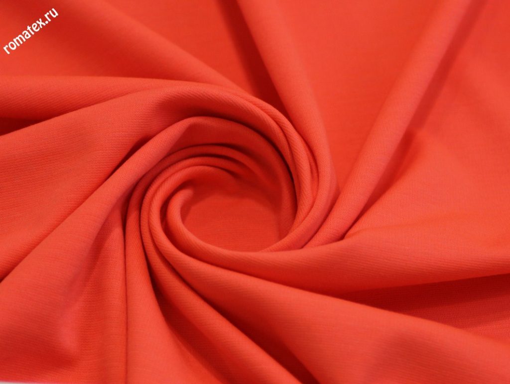 Ткань джерси цвет оранжевый неон